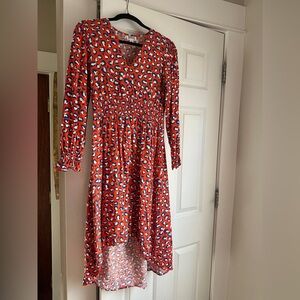 The Drop Grace Atwood Red Cheetah Print Dress XS